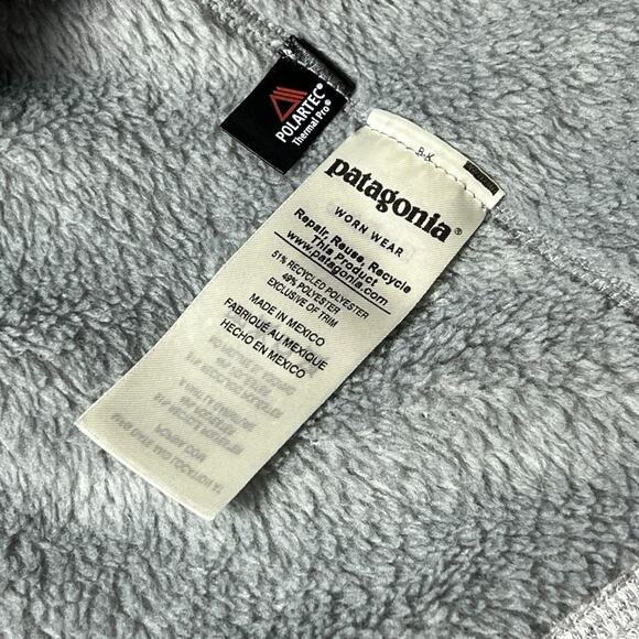 Patagonia Women's Polartec Re-Tool‎ T-Snap Fleece Gray Pullover Sweater Small - Picture 7 of 8